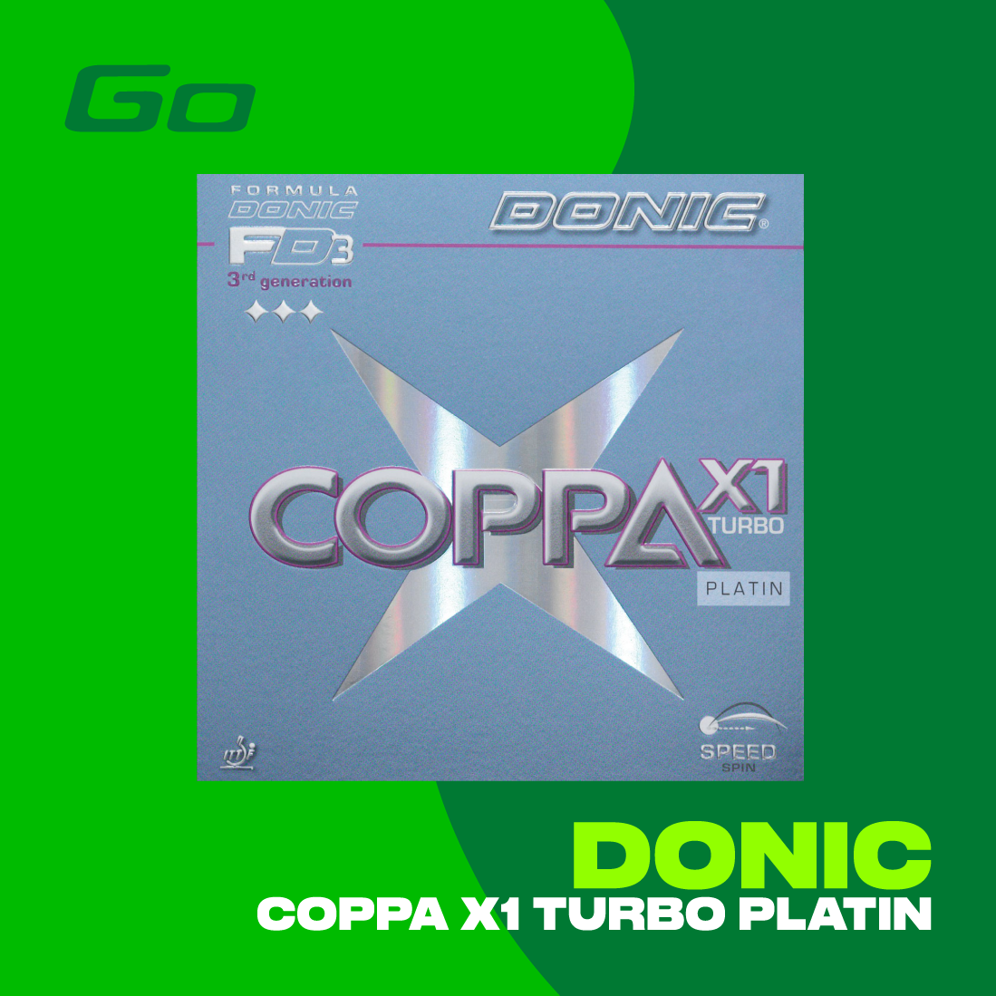 DONIC Belag Coppa X1 Turbo Platin DONIC Belag Coppa X1 Turbo Platin