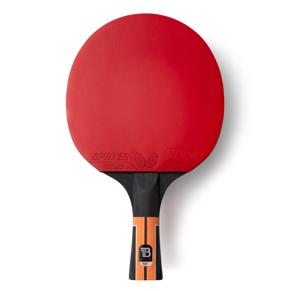 Butterfly Timo Boll Comfort Kid Kinderschläger mit rotem Spryer-Belag in Frontansicht