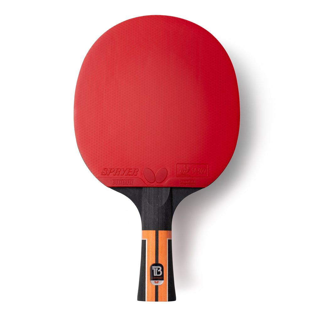Butterfly Timo Boll Comfort Komplettschläger mit rotem Spryer-Belag in Frontansicht