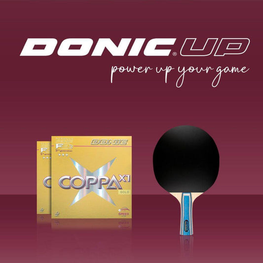 DONIC UP Relevant with Coppa X1 Gold DONIC UP Relevant with Coppa X1 Gold
