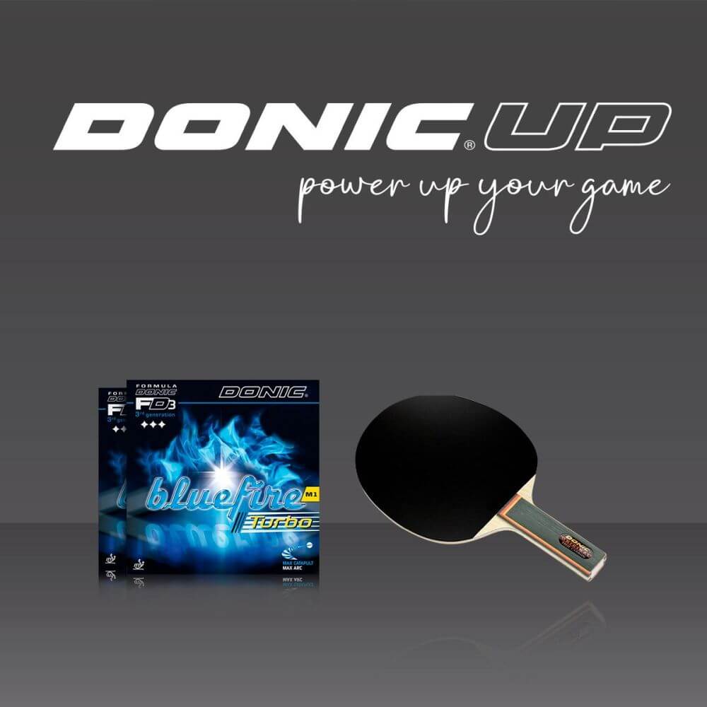 DONIC UP True Carbon with Bluefire M1 Turbo DONIC UP True Carbon with Bluefire M1 Turbo