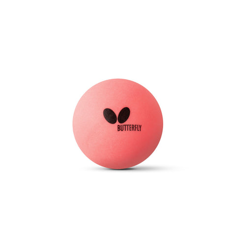 Pinker Butterfly Coloured Tischtennisball mit schwarzem Butterfly-Logo