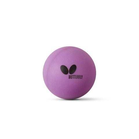 Violetter Butterfly Coloured Tischtennisball mit schwarzem Butterfly-Logo