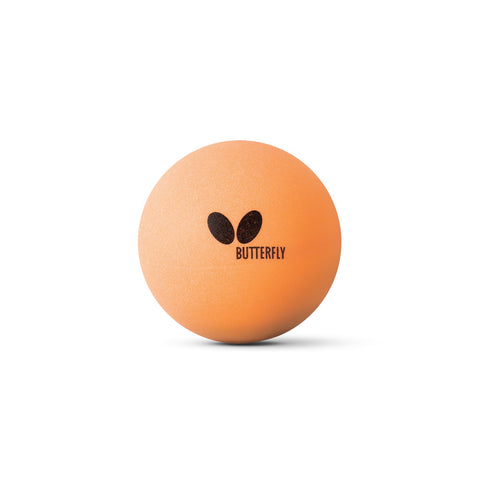 Oranger Butterfly Large Tischtennisball mit schwarzem Butterfly-Logo
