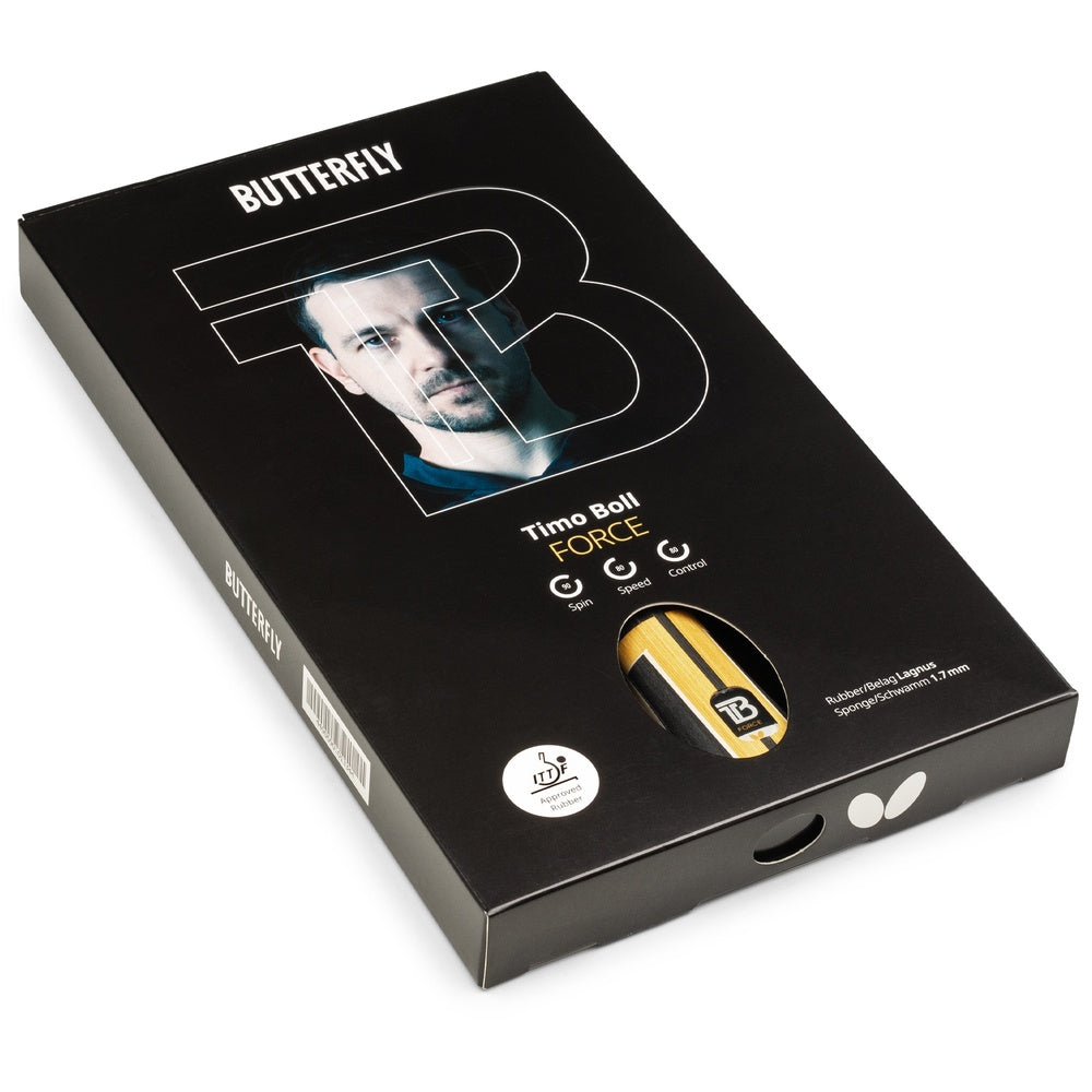 Butterfly Timo Boll Force in Originalverpackung mit Herstellerwerten