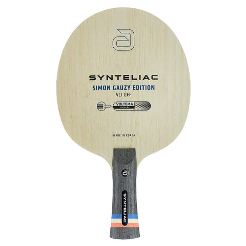 andro Synteliac VCI OFF Gauzy Original 2026, Vorderansicht des Tischtennisholzes mit Simon Gauzy Edition Aufdruck
